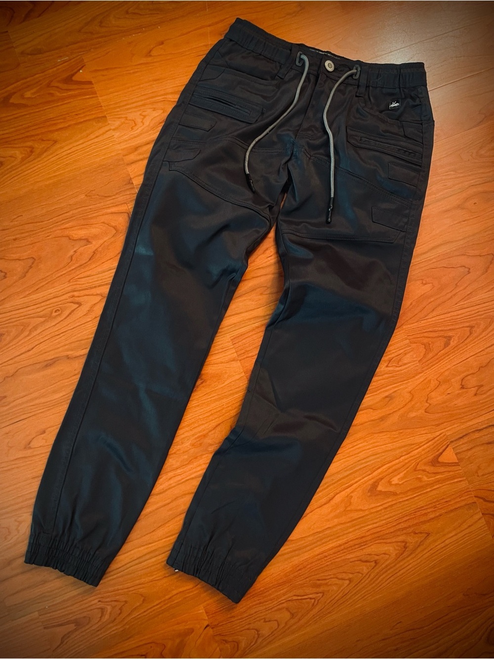 KAALU EURO Coated Denim Jeans Moto Biker Pants Details Street Men’s 32x30 Black